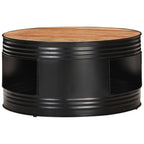vidaXL Couchtisch Schwarz 68x68x36 cm Akazie Massivholz