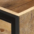 vidaXL Pflanzkübel 90x20x68 cm Raues Mangoholz