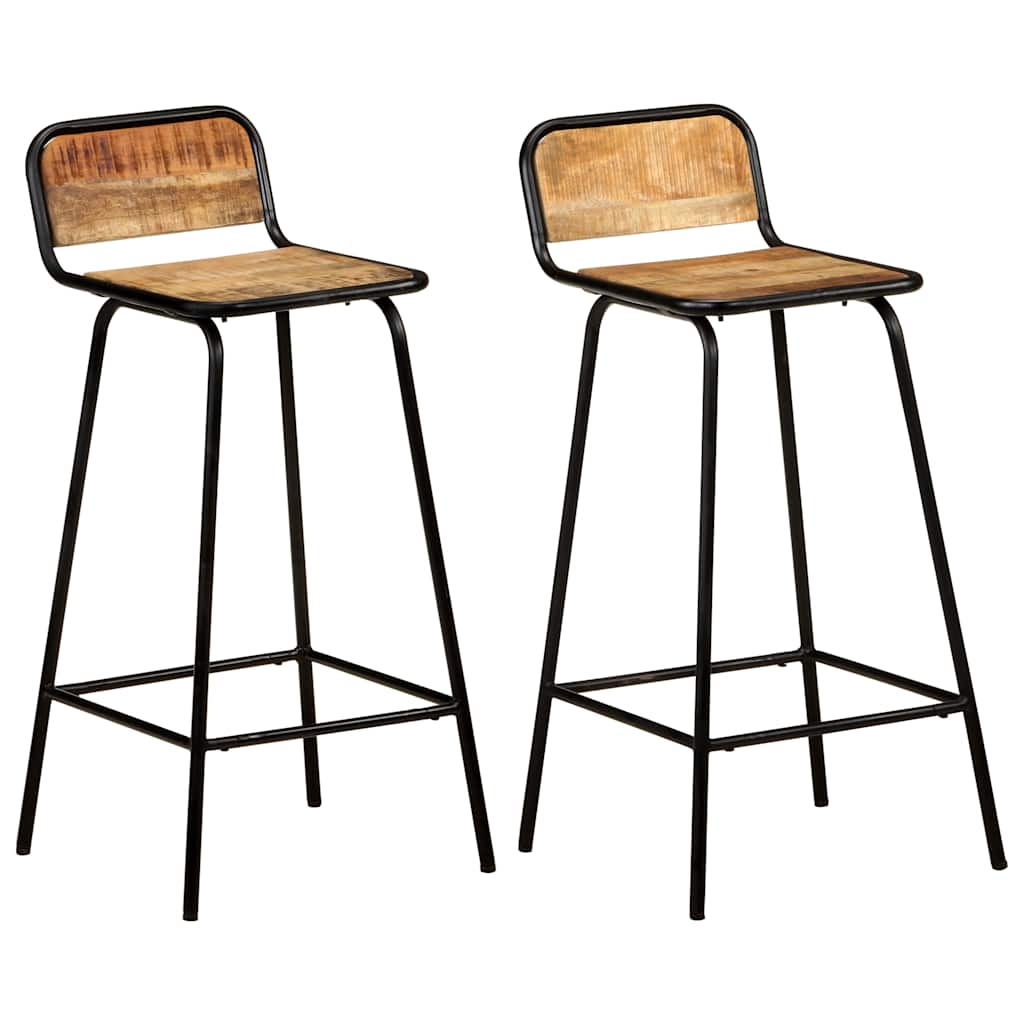vidaXL Barstühle 2 Stk. Massivholz Mango