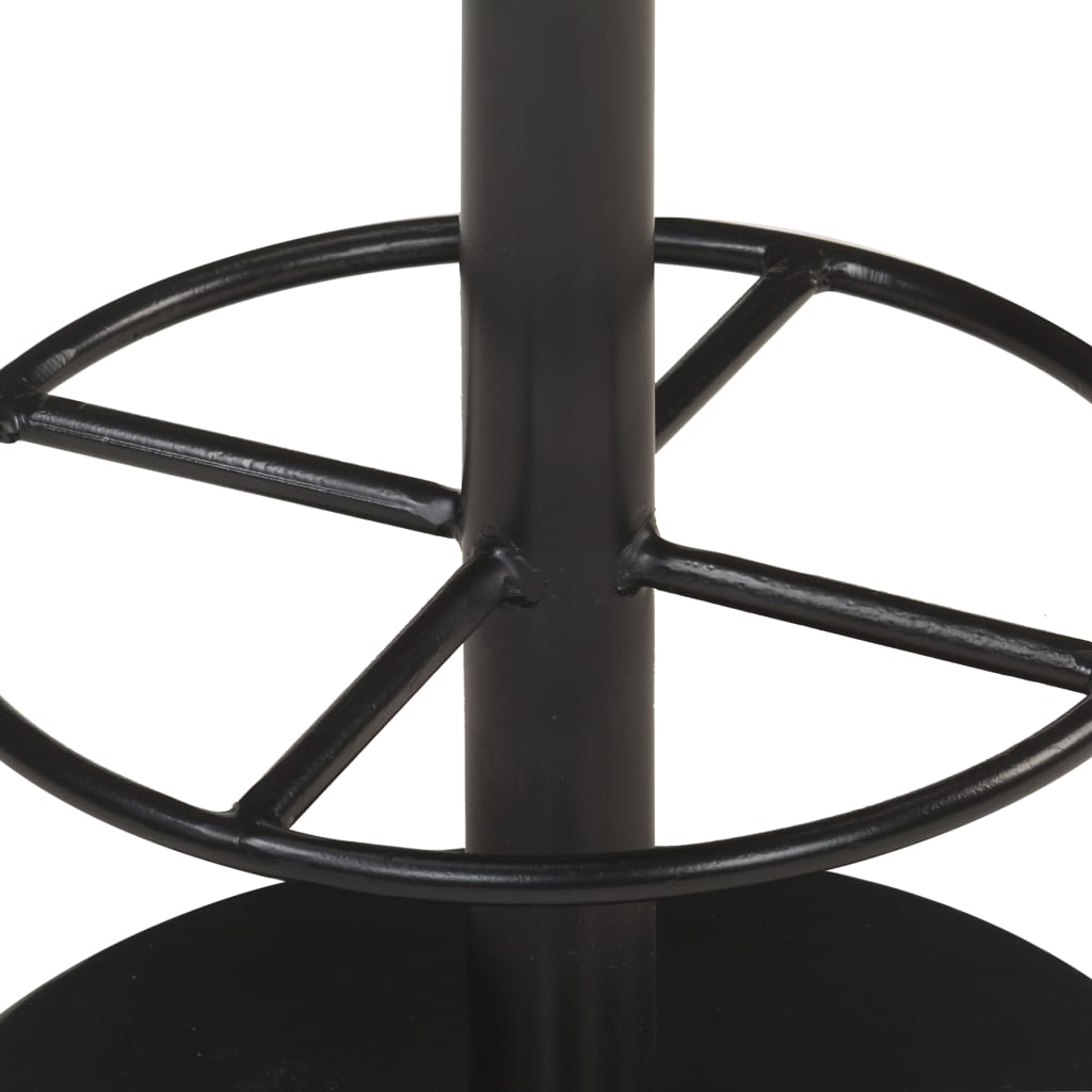 vidaXL Barhocker Schwarz Echtleder