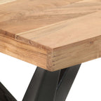 vidaXL Esstisch 120x60x76 cm Massivholz Akazie