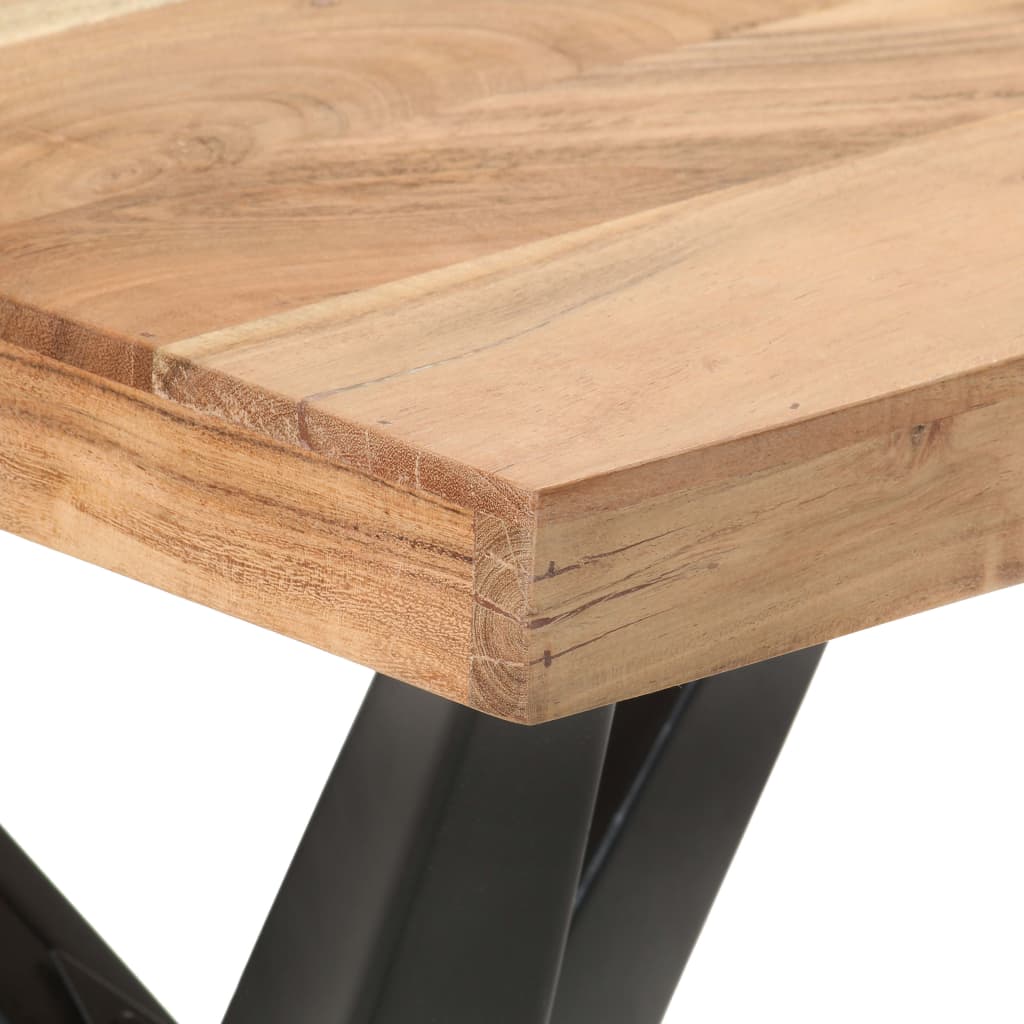 vidaXL Esstisch 120x60x76 cm Massivholz Akazie