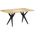 vidaXL Esstisch 160x80x76 cm Raues Mangoholz