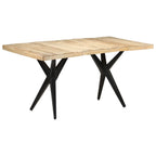 vidaXL Esstisch 160x80x76 cm Raues Mangoholz