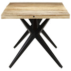 vidaXL Esstisch 160x80x76 cm Raues Mangoholz