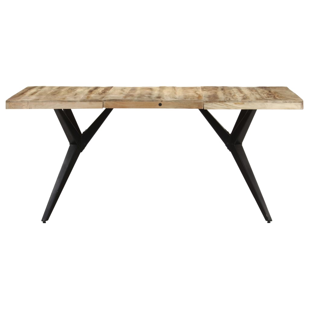 vidaXL Esstisch 160x80x76 cm Raues Mangoholz