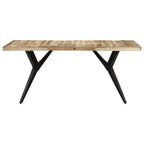 vidaXL Esstisch 160x80x76 cm Raues Mangoholz