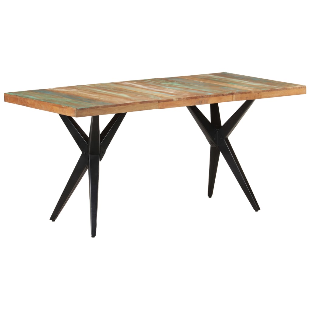 vidaXL Esstisch 120x60x76 cm Altholz Massiv