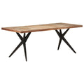 vidaXL Esstisch 120x60x76 cm Altholz Massiv
