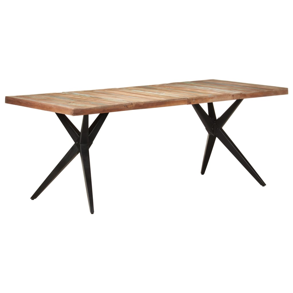 vidaXL Esstisch 120x60x76 cm Altholz Massiv