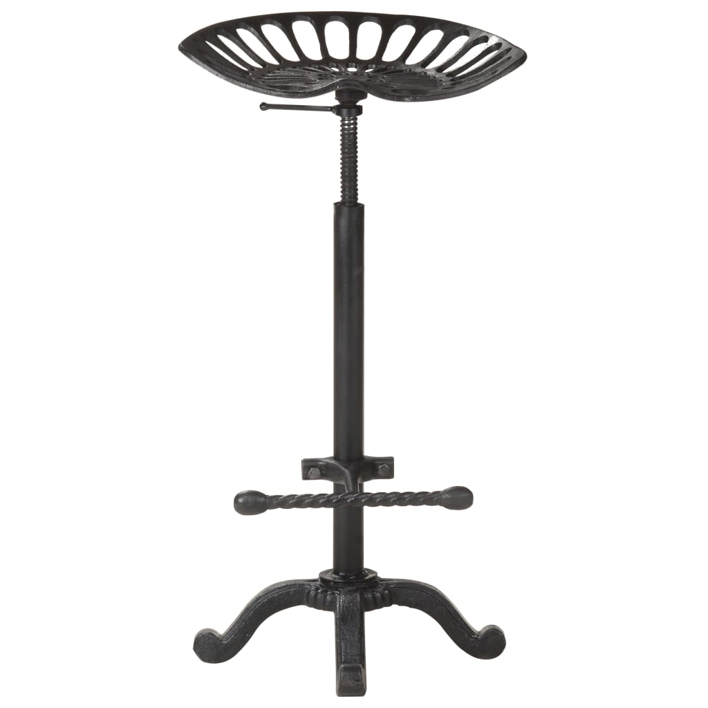 vidaXL Barhocker Schwarz Gusseisen