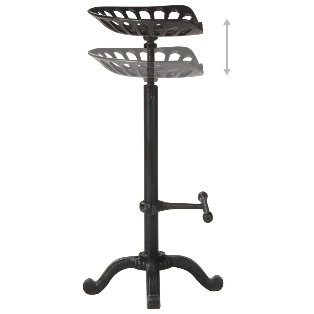 vidaXL Barhocker Schwarz Gusseisen