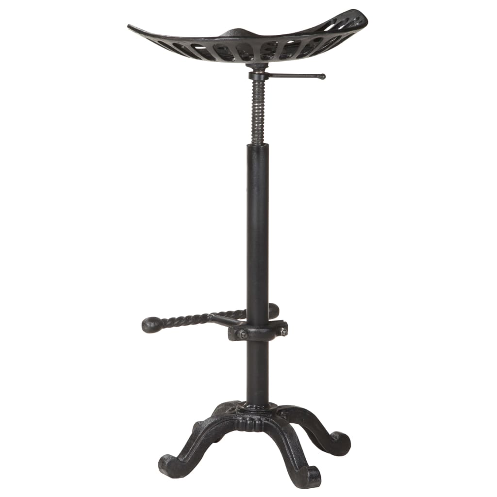 vidaXL Barhocker Schwarz Gusseisen