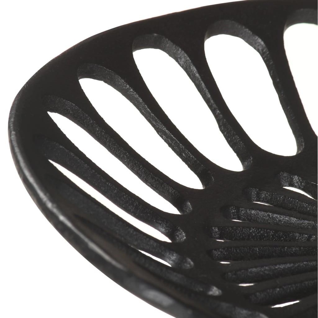 vidaXL Barhocker Schwarz Gusseisen