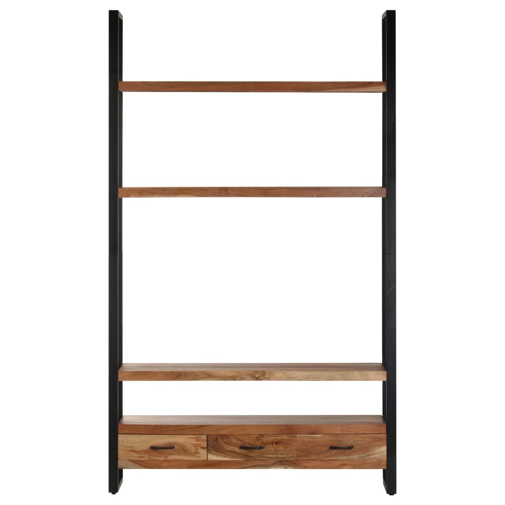 vidaXL Bücherregal 118x30x200 cm Massivholz Akazie