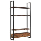 vidaXL Bücherregal 118x30x200 cm Massives Altholz