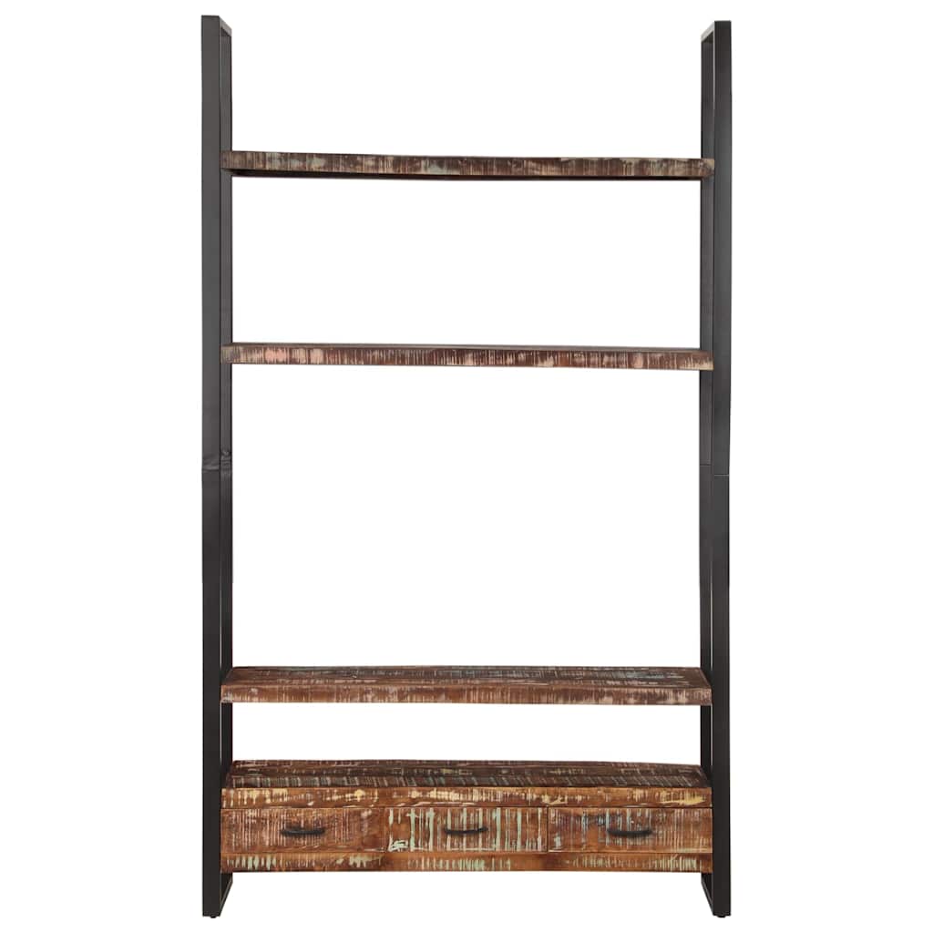vidaXL Bücherregal 118x30x200 cm Massives Altholz