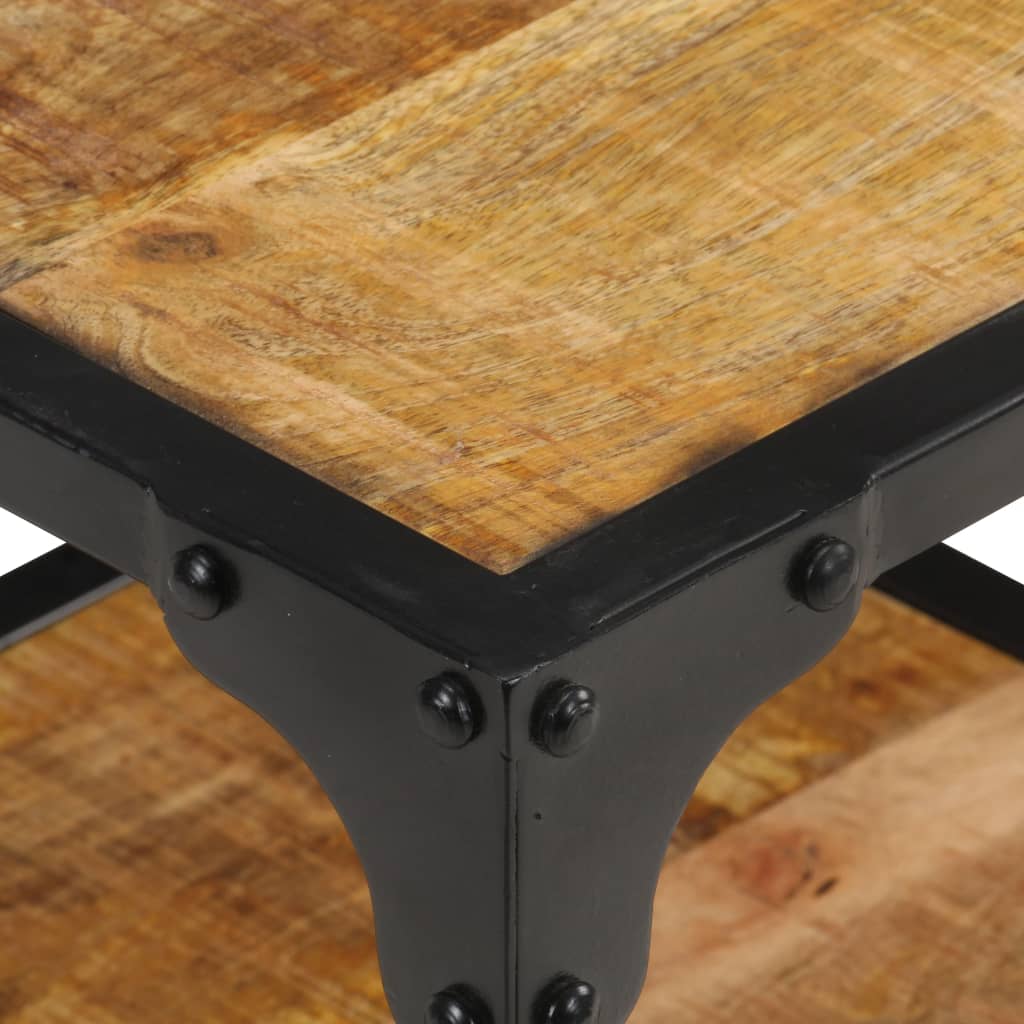 vidaXL Couchtisch 40x40x36 cm Raues Mango-Massivholz