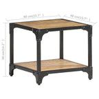 vidaXL Couchtisch 40x40x36 cm Raues Mango-Massivholz