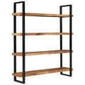 vidaXL Bücherregal mit 4 Böden 160x40x180 cm Raues Mangoholz