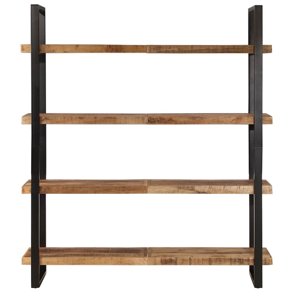 vidaXL Bücherregal mit 4 Böden 160x40x180 cm Raues Mangoholz