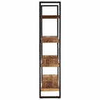 vidaXL Bücherregal mit 4 Böden 160x40x180 cm Raues Mangoholz