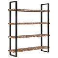 vidaXL Bücherregal mit 4 Böden 160x40x180 cm Altholz Massiv