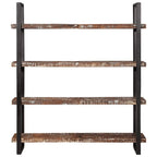 vidaXL Bücherregal mit 4 Böden 160x40x180 cm Altholz Massiv