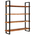 vidaXL Bücherregal mit 4 Böden 160x40x180 cm Akazie Massivholz