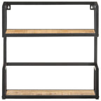vidaXL Wandregal 80x20x60 cm Raues Mangoholz