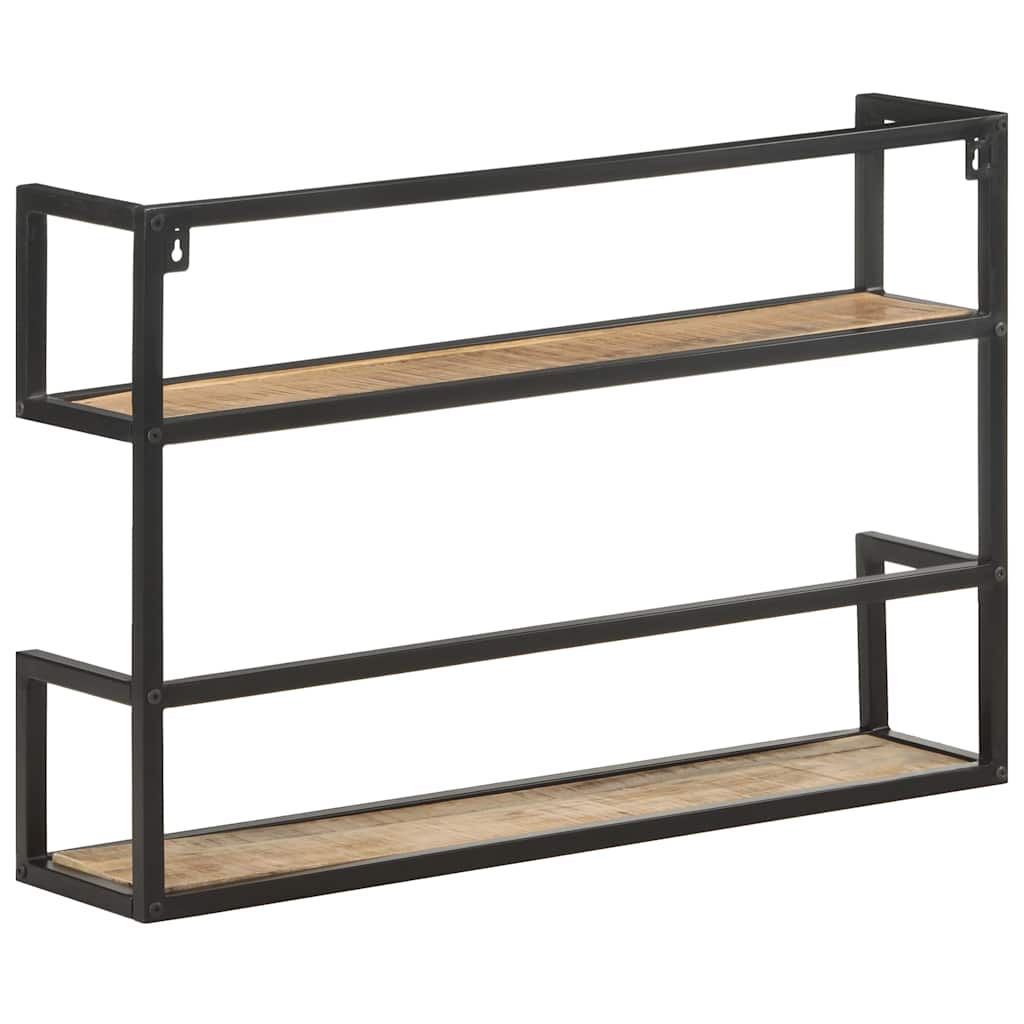 vidaXL Wandregal 80x20x60 cm Raues Mangoholz