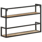 vidaXL Wandregal 80x20x60 cm Raues Mangoholz