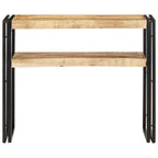 vidaXL Konsolentisch 90x30x75 cm Raues Mangoholz