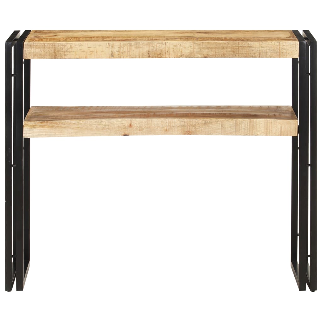 vidaXL Konsolentisch 90x30x75 cm Raues Mangoholz