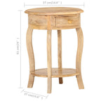 vidaXL Beistelltisch 37x37x61 cm Massivholz Mango