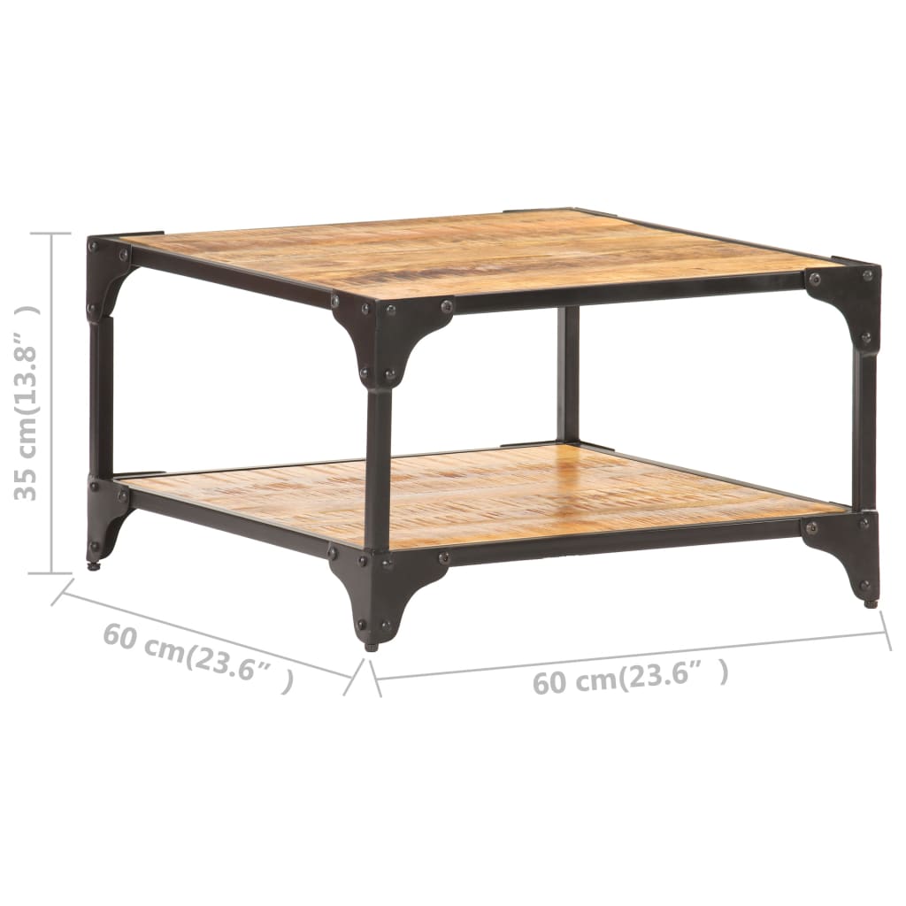 vidaXL Couchtisch 60x60x35 cm Massivholz Mango