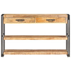 vidaXL Sideboard 120x30x75 cm Raues Mango-Massivholz