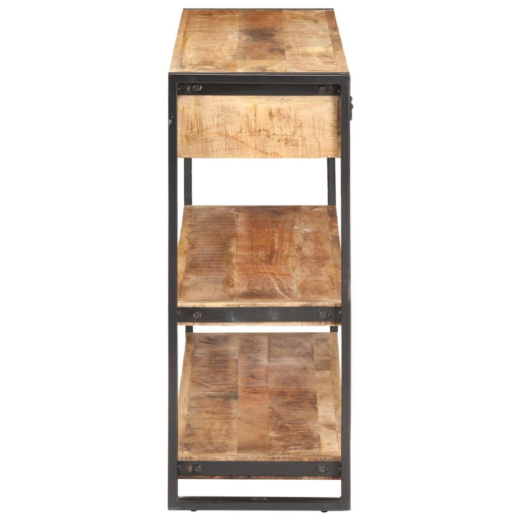 vidaXL Sideboard 120x30x75 cm Raues Mango-Massivholz