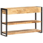 vidaXL Sideboard 120x30x75 cm Raues Mango-Massivholz