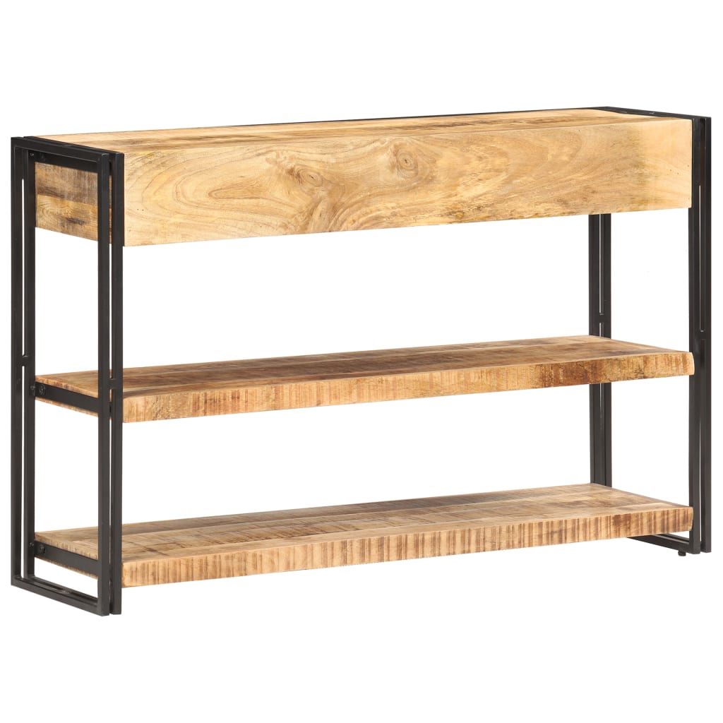 vidaXL Sideboard 120x30x75 cm Raues Mango-Massivholz