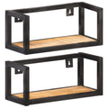 vidaXL Wandregale 2 Stk. 40 cm Raues Mangoholz