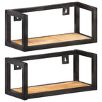 vidaXL Wandregale 2 Stk. 40 cm Raues Mangoholz