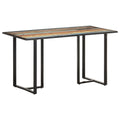 vidaXL Esstisch 120 cm Recyceltes Massivholz