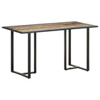 vidaXL Esstisch 120 cm Recyceltes Massivholz