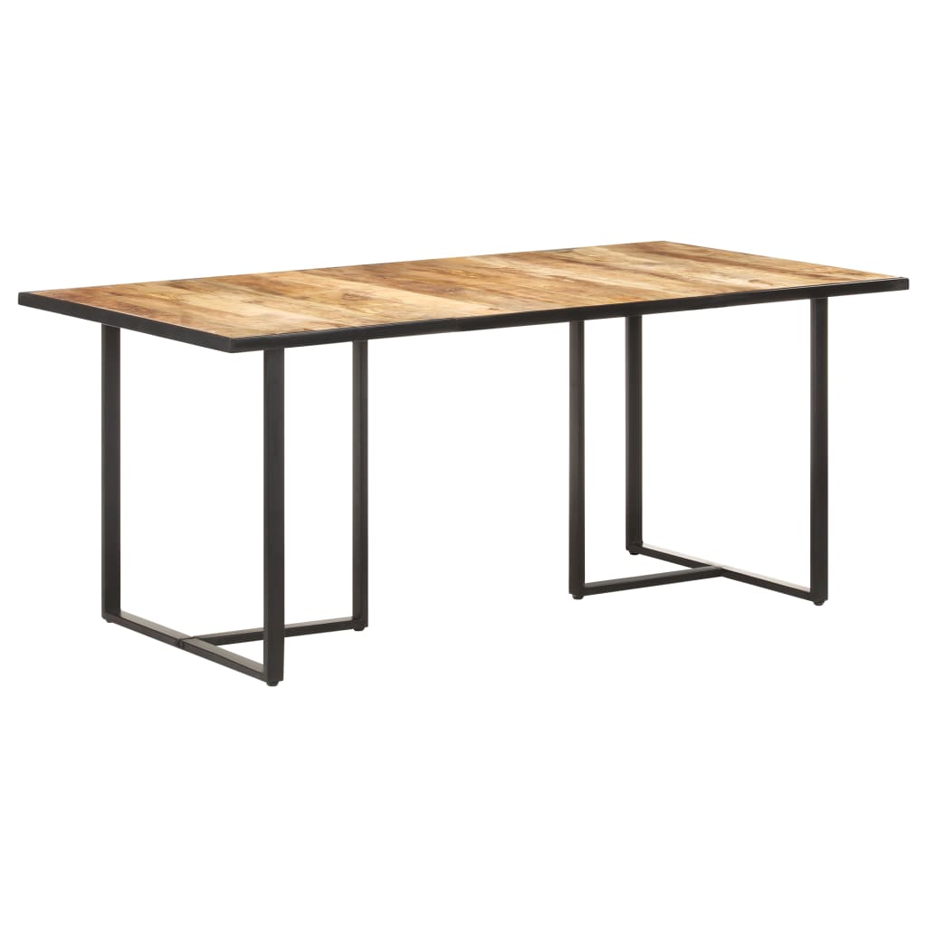 vidaXL Esstisch 80 cm Raues Mangoholz