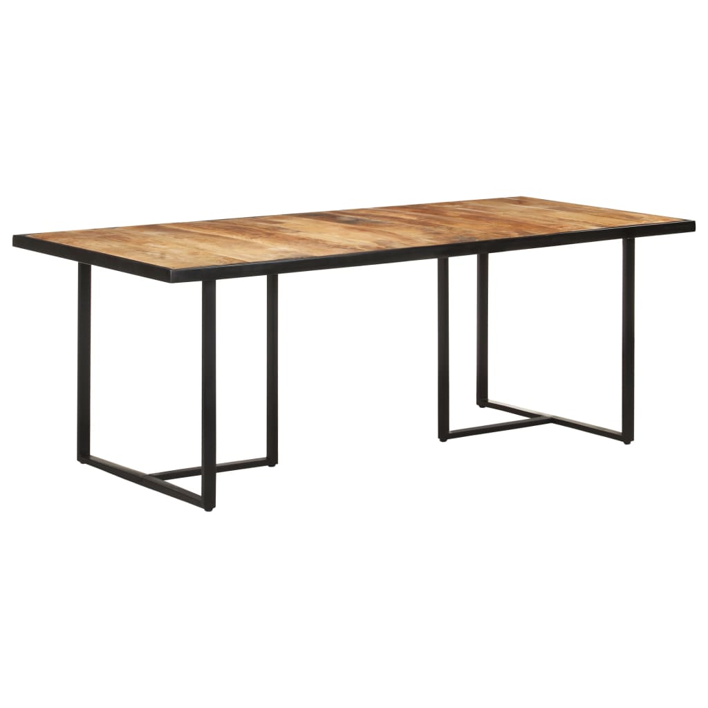 vidaXL Esstisch 80 cm Raues Mangoholz