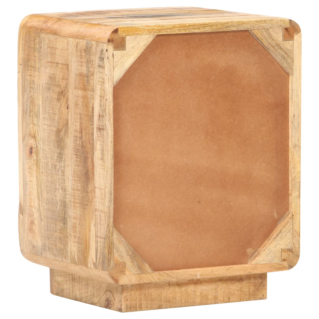 vidaXL Nachttisch 40x30x50 cm Raues Mangoholz
