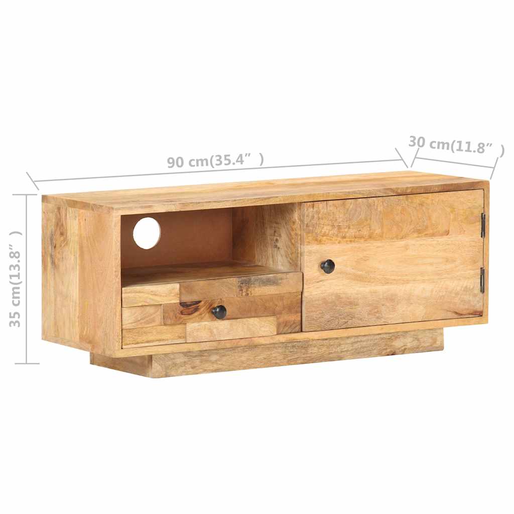 vidaXL TV-Schrank 90x30x35 cm Mango Massivholz