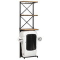 vidaXL Traktor-Weinschrank Weiß 49x31x172 cm Raues Mangoholz