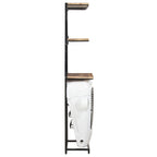 vidaXL Traktor-Weinschrank Weiß 49x31x172 cm Raues Mangoholz